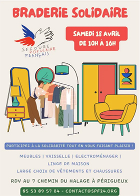Braderie Secours Populaire Perigueux