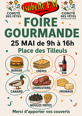 Foire gourmande Tocane Saint Apre