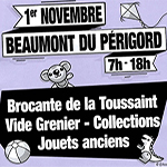 Brocante de la Toussaint Beaumont du Perigord