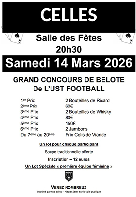 Concours de belote Celles