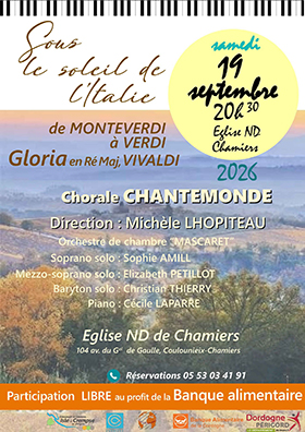 Concert Banque Alimentaire Coulounieix Chamiers