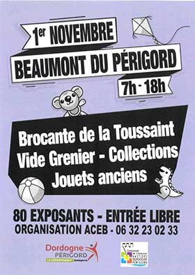 Brocante de la Toussaint Beaumont du Perigord