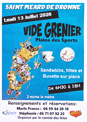 Vide grenier Saint Meard de Dronne