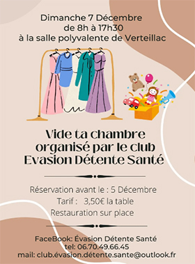 Vide ta chambre Verteillac